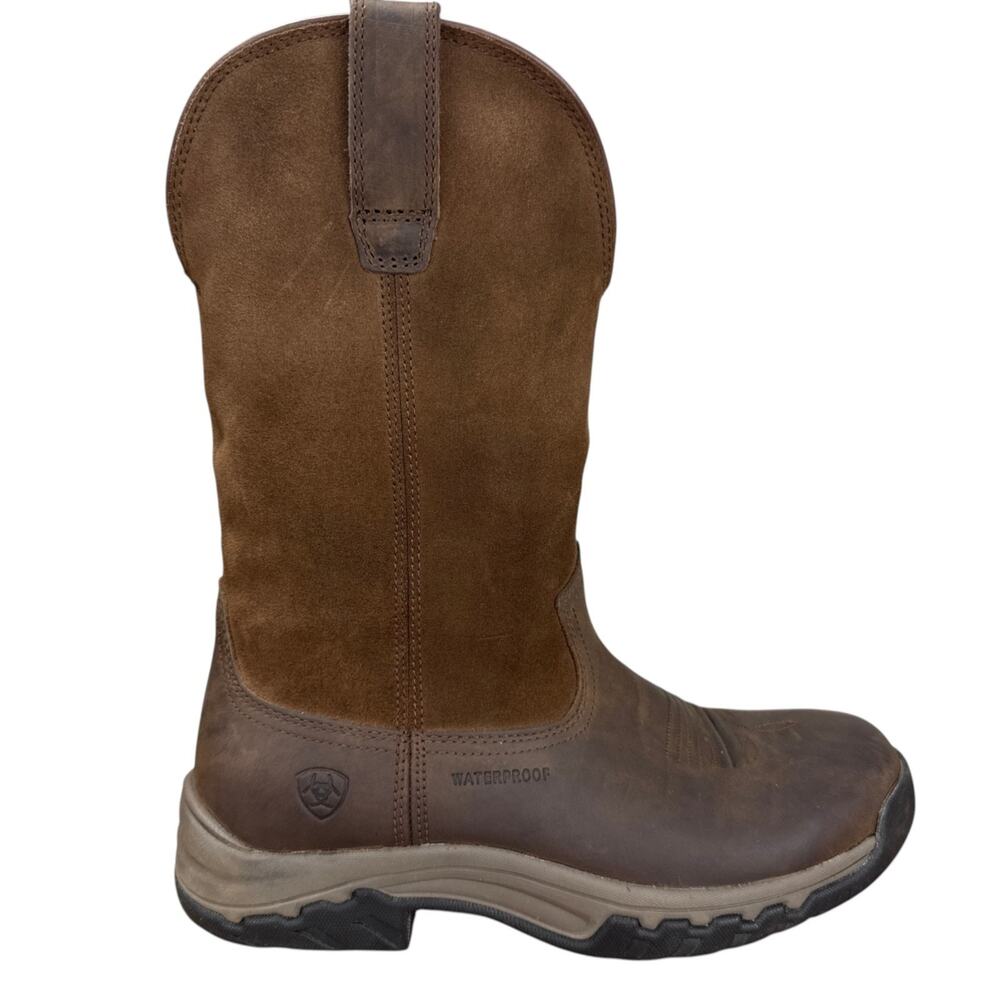 Ariat Womens 8 Terrain Waterproof Brown Leather Suede Western Boots 10011845 - Picture 4 of 13
